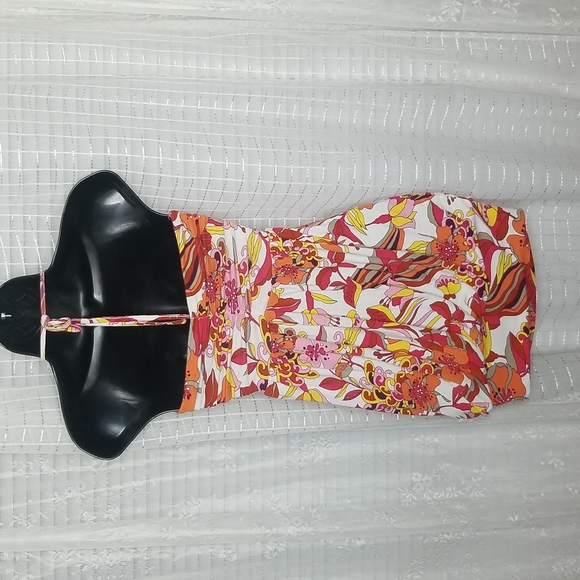 Vintage y2k Does 1970's Bebe Floral Dress SzXS - Picture 3 of 8